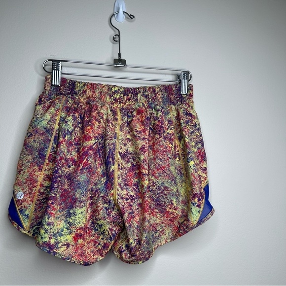 Lululemon Hotty Hot Short 4"  SeaWheeze 2019 Woodland Sprint/Pigment Blue Size 6 - Picture 7 of 10